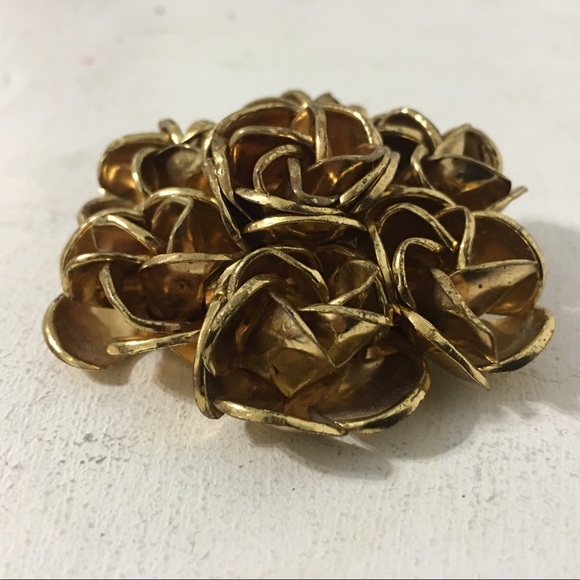 Vintage Statement Rose Adjustable Brooch - Picture 3 of 9